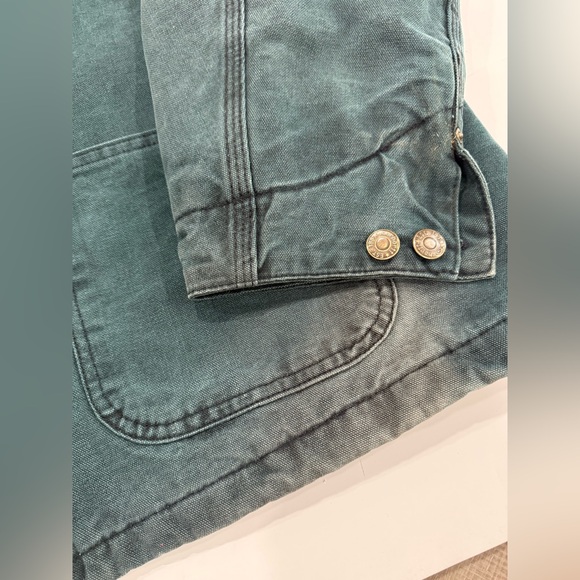 Vintage 1990’s Carhartt Dark Teal Blanket-Lined Barn/ Chore Coat Jacket Size L - Picture 5 of 14